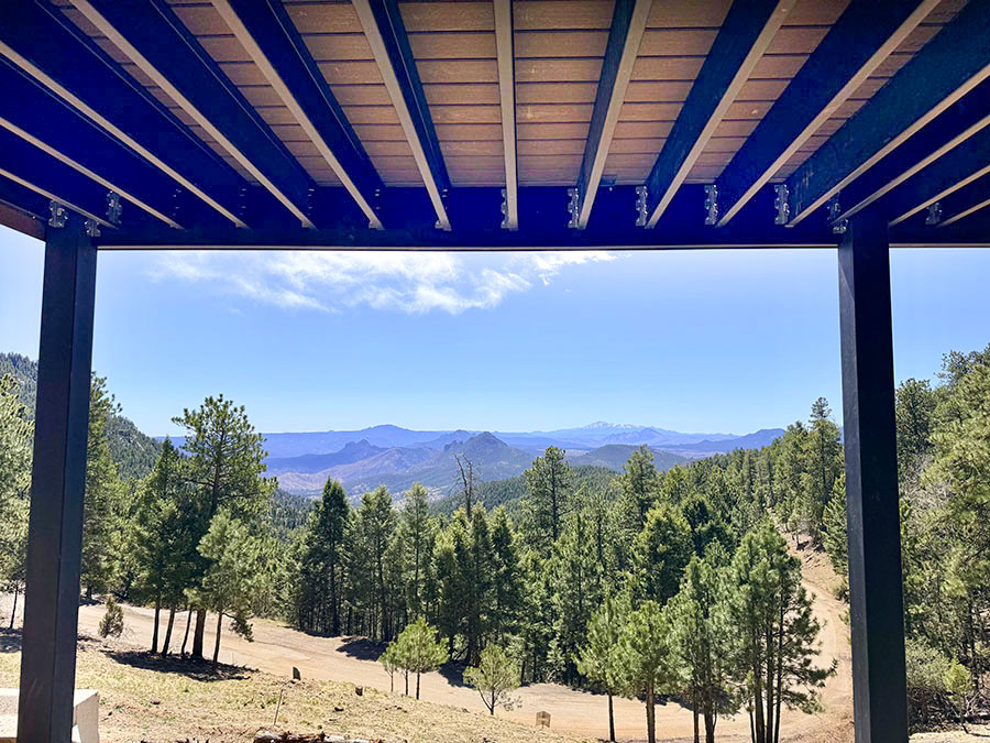 Conifer, CO low maintenance Trex composite deck with beautiful view